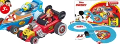 Carrera 63045 FIRST Mickeys Fun Race | Autorennbahn Grundset | ab 3 Jahren