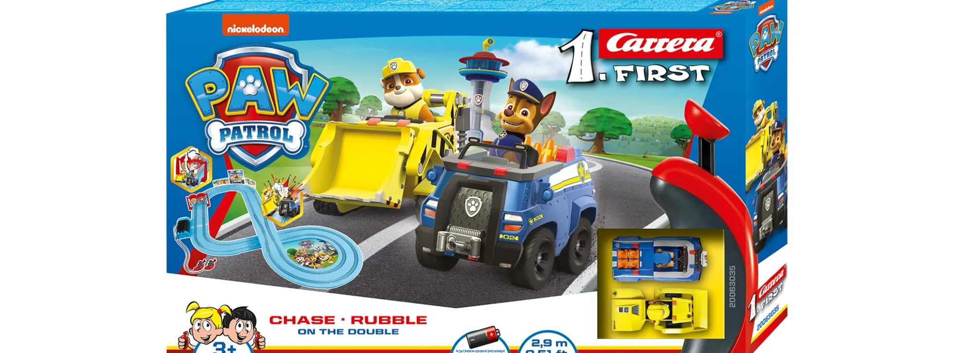 Carrera 63035 FIRST Paw Patrol - On the Double | Autorennbahn | ab 3 Jahren