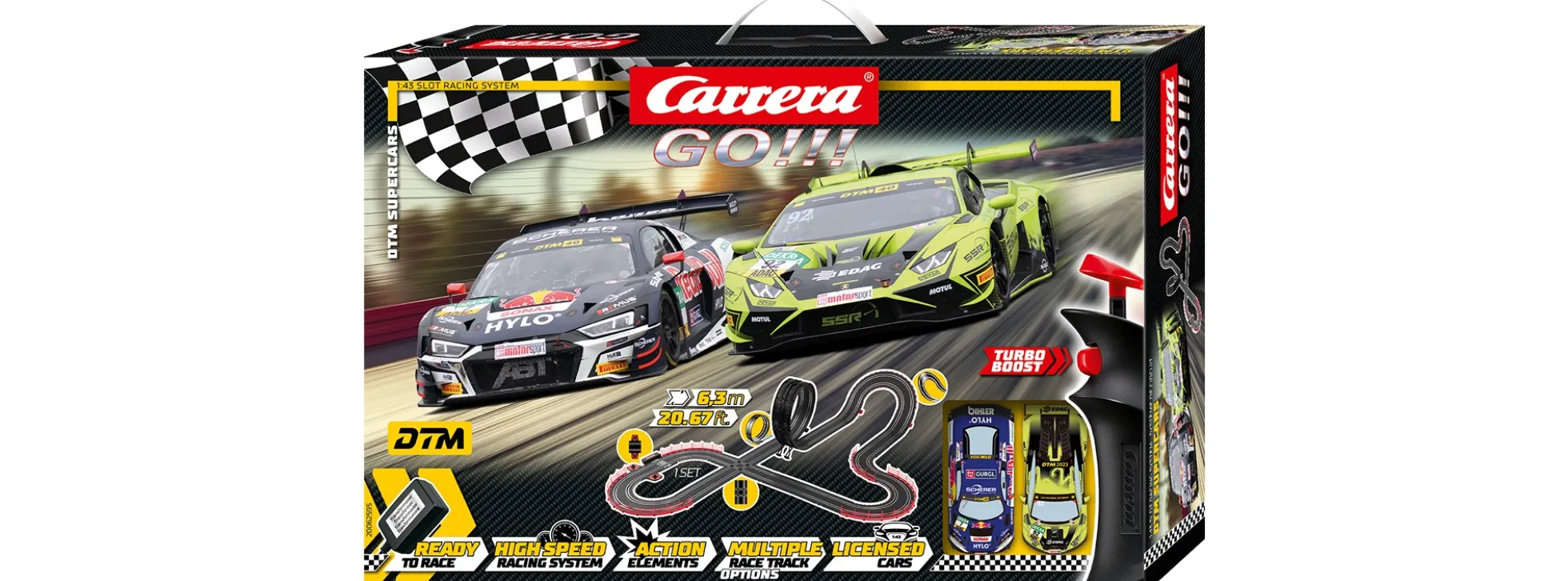 Carrera 62595 Go!!! DTM Supercars | Autorennbahn Grundpackung 1:43