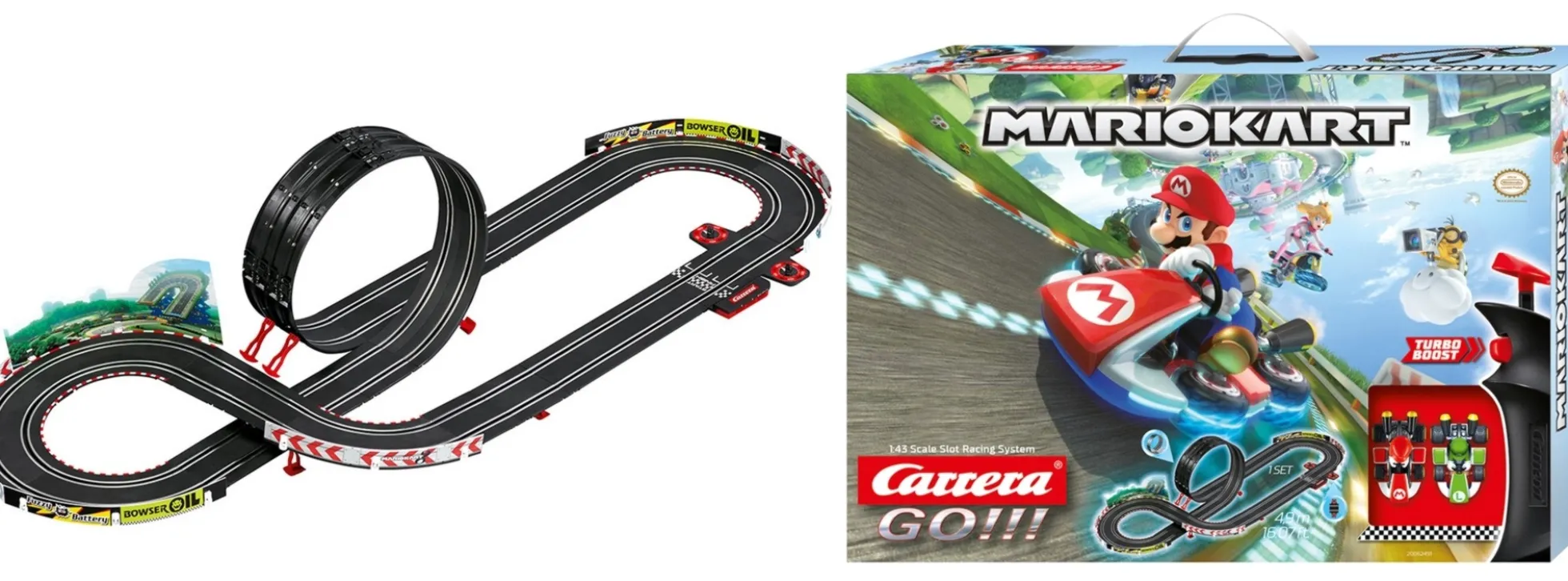 Carrera 62492 Go!!! Nintendo Mario Kart Mach 8 | Autorennbahn Grundpackung 1:43