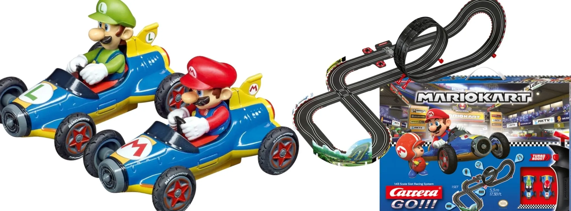 Carrera 62492 Go!!! Nintendo Mario Kart Mach 8 | Autorennbahn Grundpackung 1:43