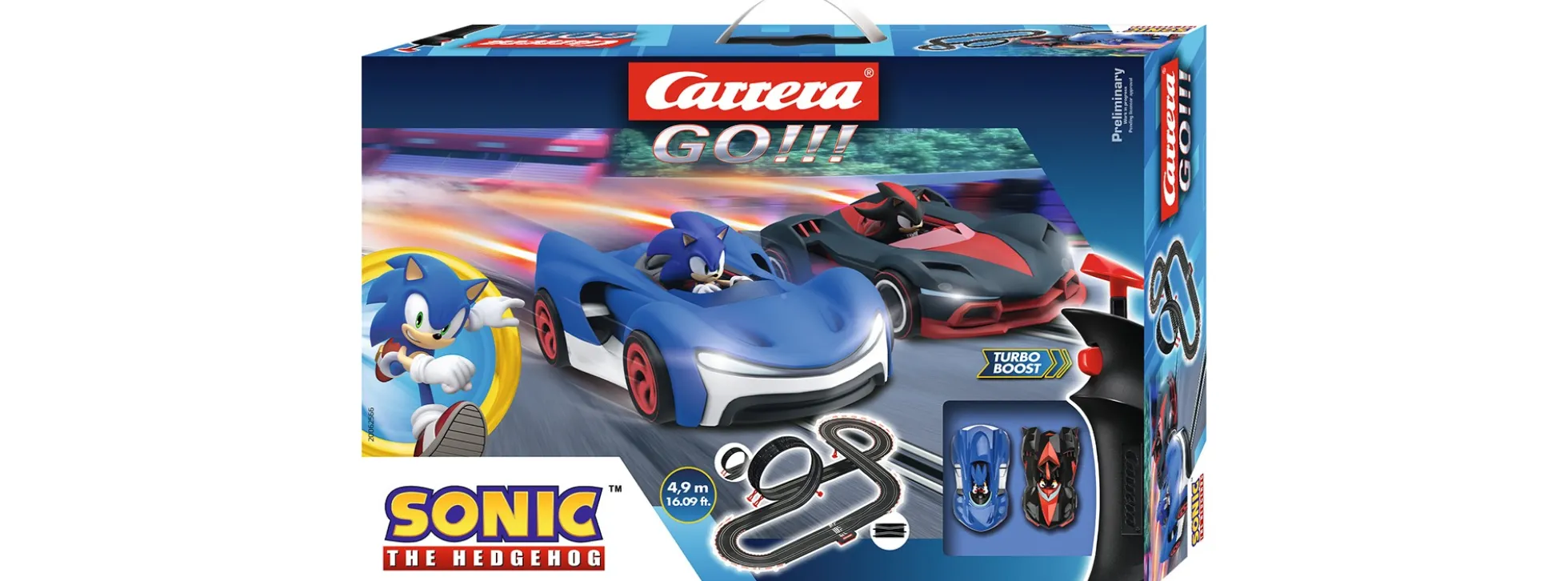 Carrera 62566 Go!!! Sonic the Hedgehog 4.9 | Autorennbahn Grundpackung 1:43