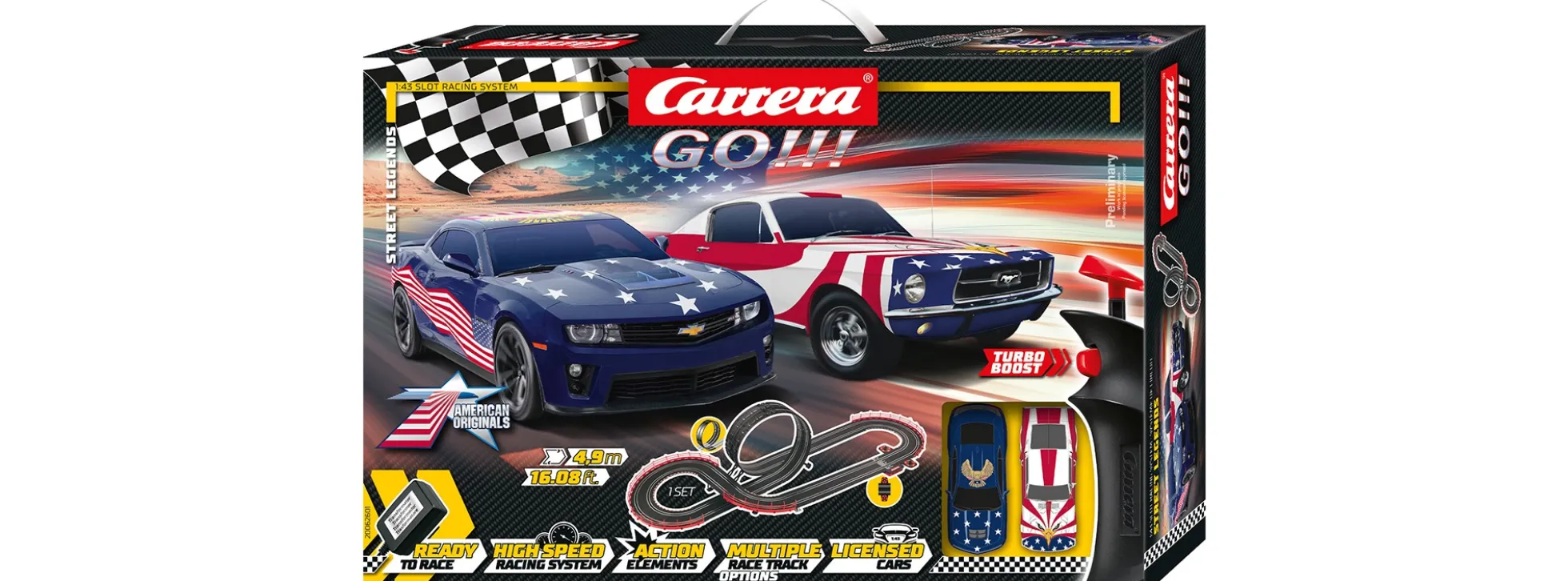 Carrera 62601 Go!!! Street Legends | Autorennbahn Grundpackung 1:43