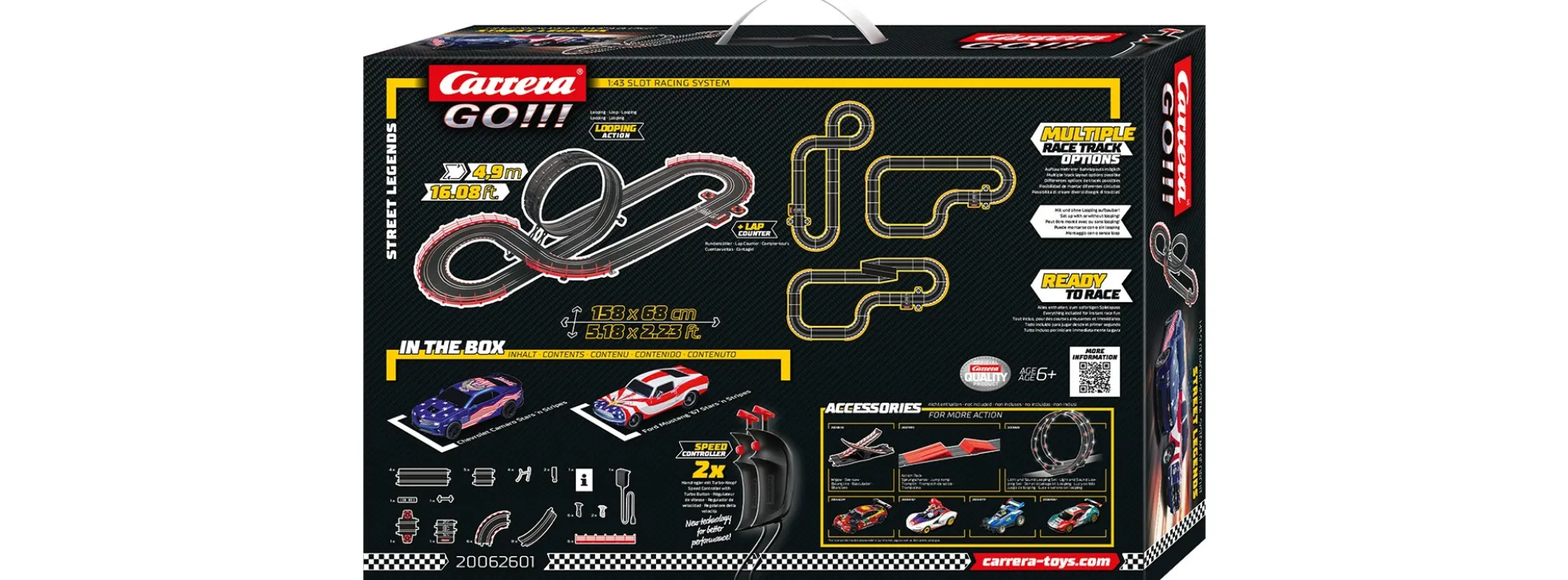 Carrera 62601 Go!!! Street Legends | Autorennbahn Grundpackung 1:43