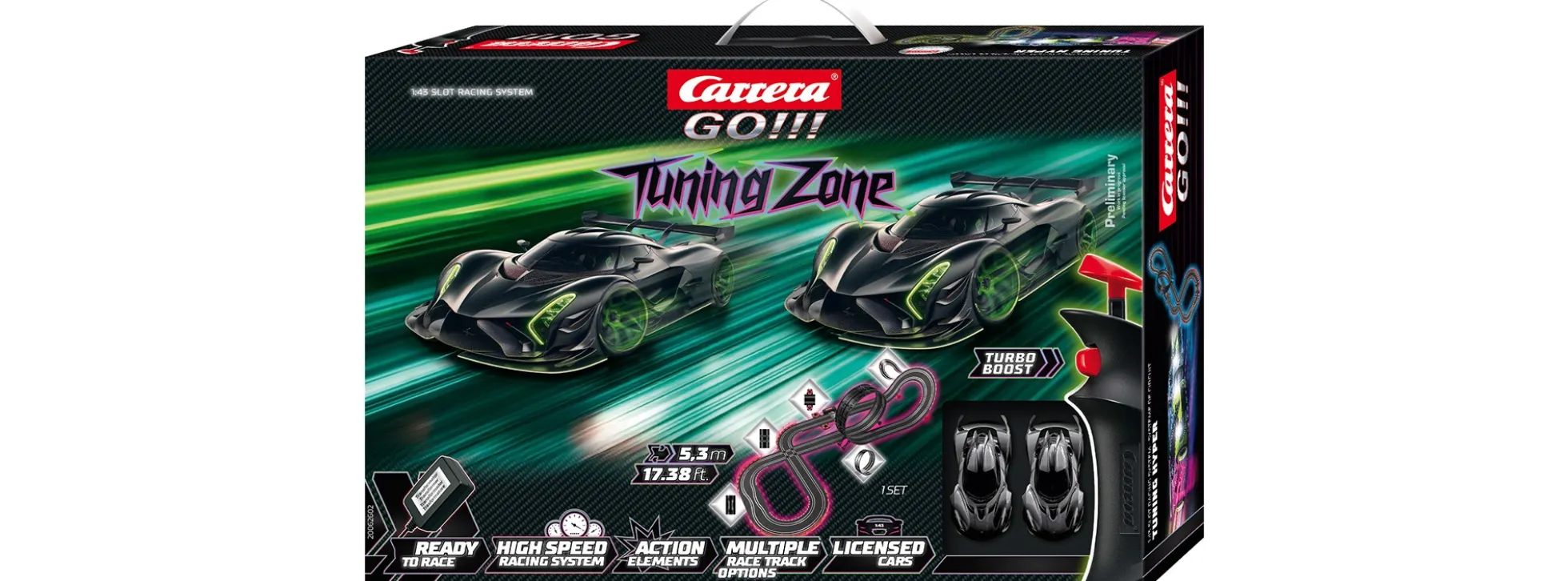 Carrera 62602 Go!!! Tuning Zone | Autorennbahn Grundpackung 1:43