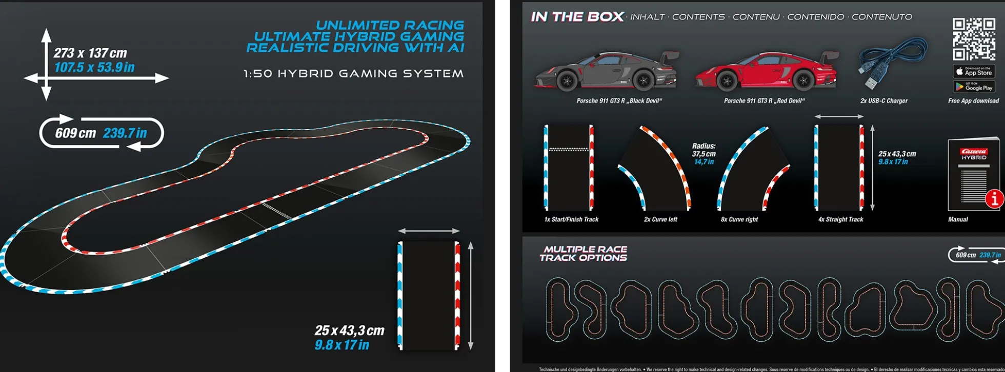 Carrera 50002 HYBRID Devil Drivers | Autorennbahn Grundpackung 1:50
