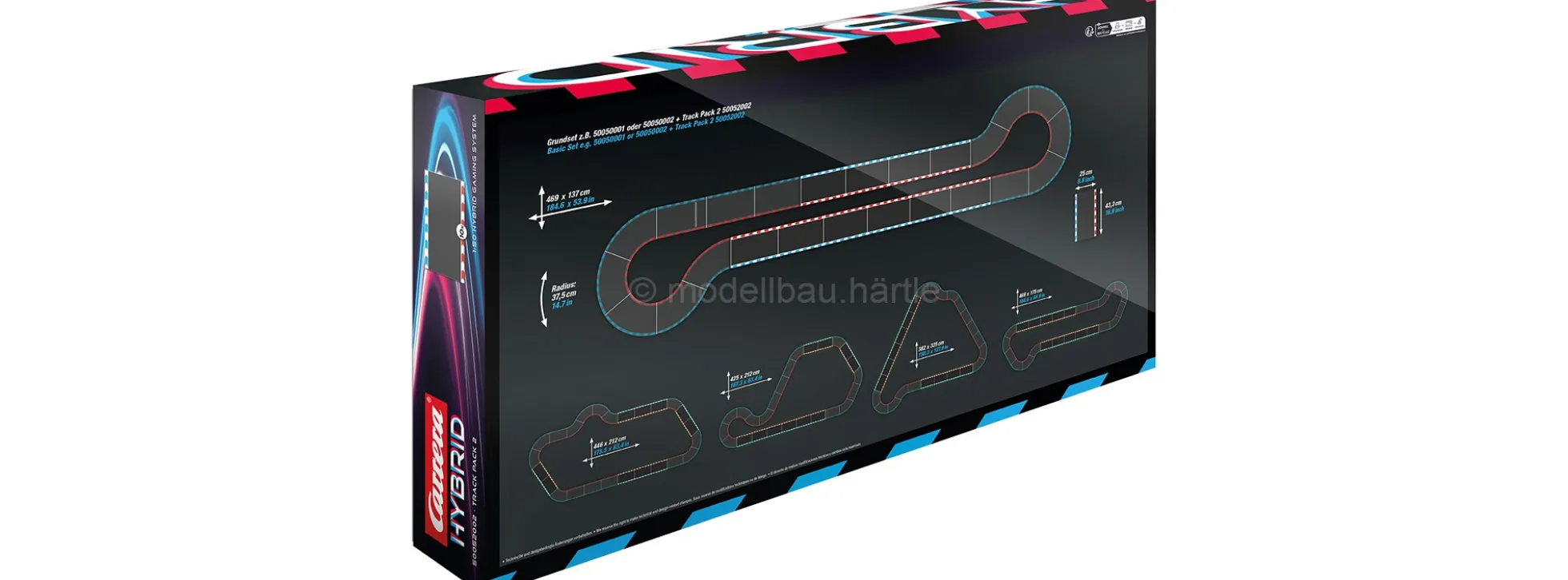 Carrera 52002 HYBRID Track Pack 2 | Fahrbahnteile-Set 1:50
