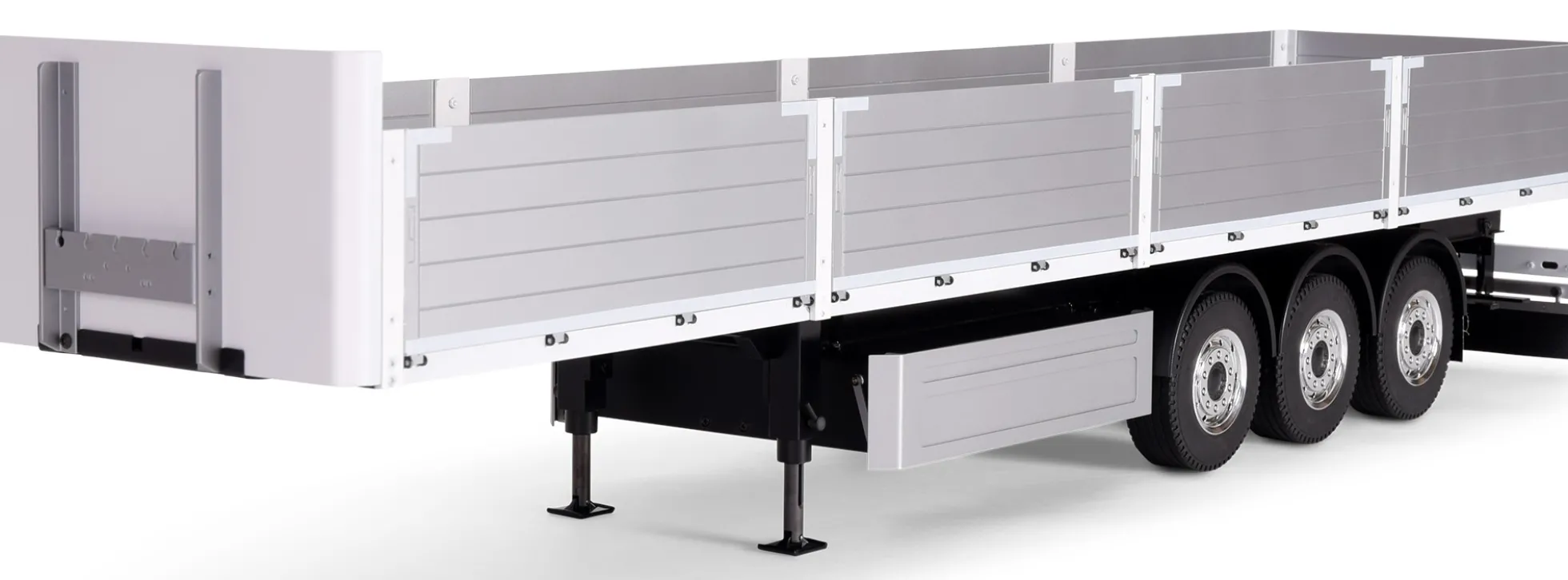 CARSON 500907740 3-Achs Baustoff-Auflieger | Bausatz für RC-Trucks 1:14