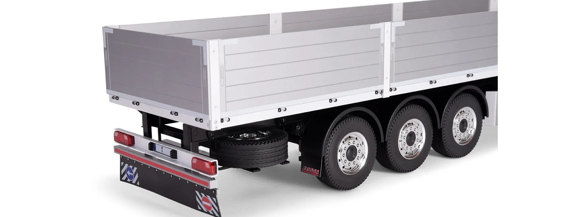 CARSON 500907740 3-Achs Baustoff-Auflieger | Bausatz für RC-Trucks 1:14