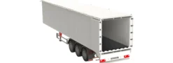CARSON 500907741 3-Achs Kofferauflieger mit Schubboden | RC-Truck Zubehör Bausatz 1:14