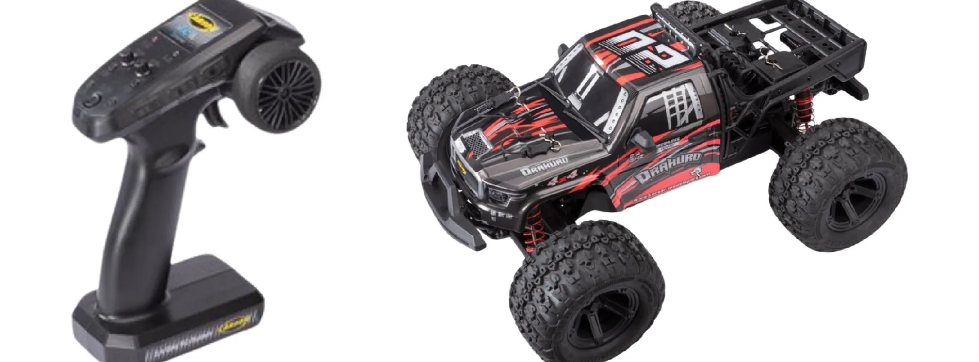 CARSON 500409096 Drakuro BL 3S anthrazit/rot | 4WD | 2.4 GHz | RTR | RC-Car 1:8