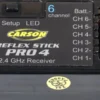 CARSON 500501551 Empfänger für Reflex Stick Pro 4 | 6-Kanal | 2.4GHz