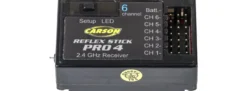 CARSON 500501551 Empfänger für Reflex Stick Pro 4 | 6-Kanal | 2.4GHz