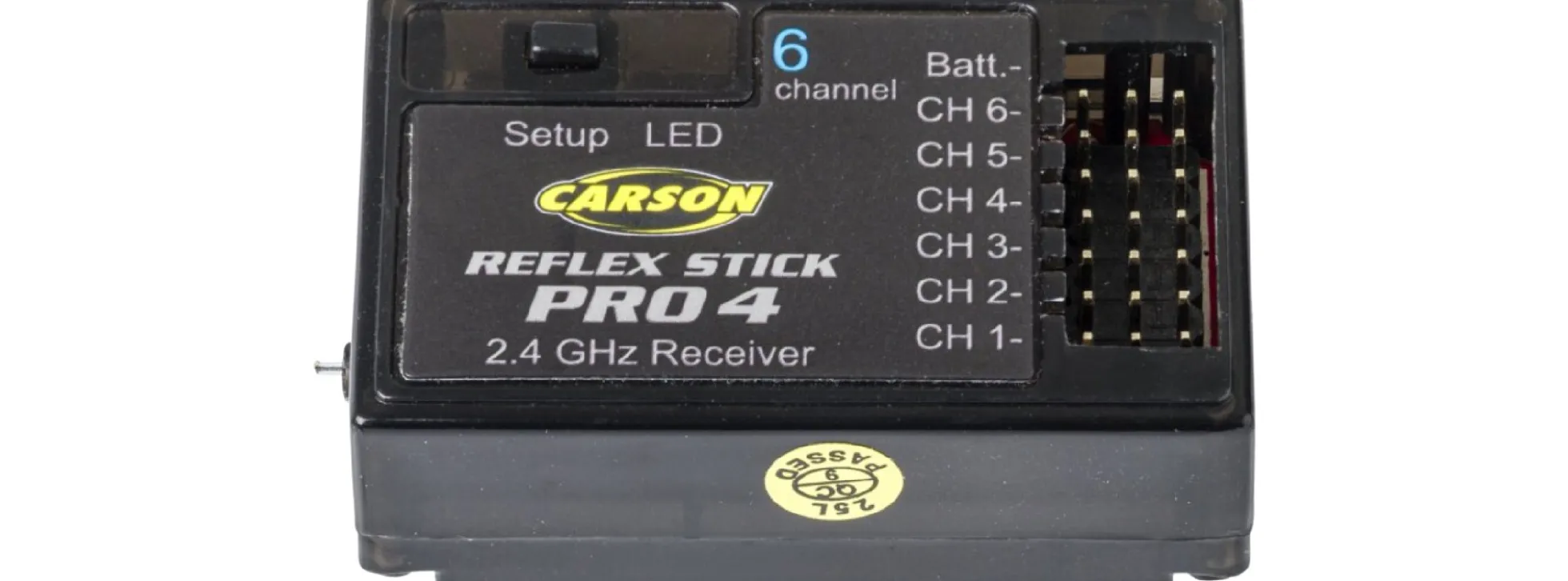 CARSON 500501551 Empfänger für Reflex Stick Pro 4 | 6-Kanal | 2.4GHz