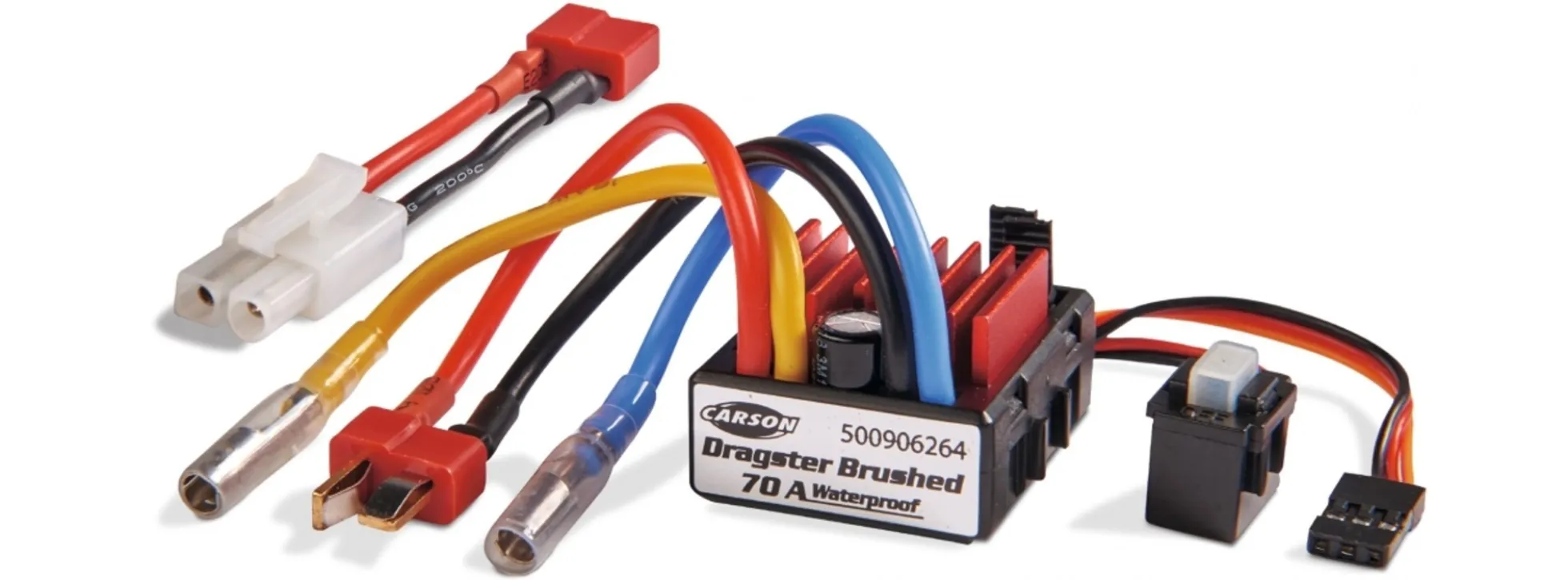 CARSON 500906264 Fahrregler Dragster Brushed 70A | Tamiya/T-Plug Adapter
