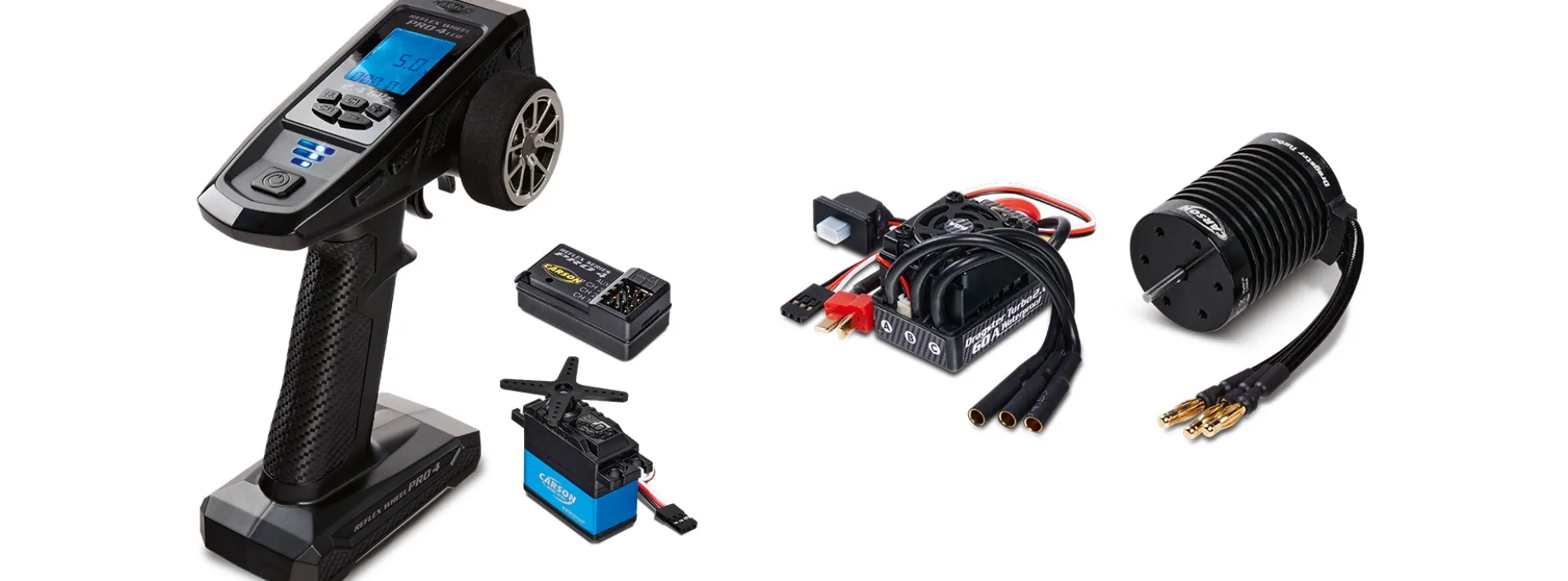 CARSON 500500121 FS Reflex Wheel Pro 4 | 2.4GHz | LCD | BL-Set + Servo 6kg