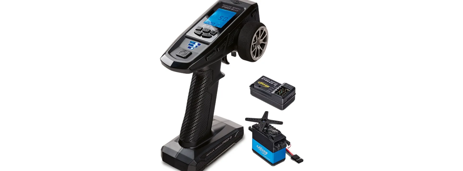 CARSON 500500120 FS Reflex Wheel Pro 4 | 2.4GHz | LCD + Servo 6kg