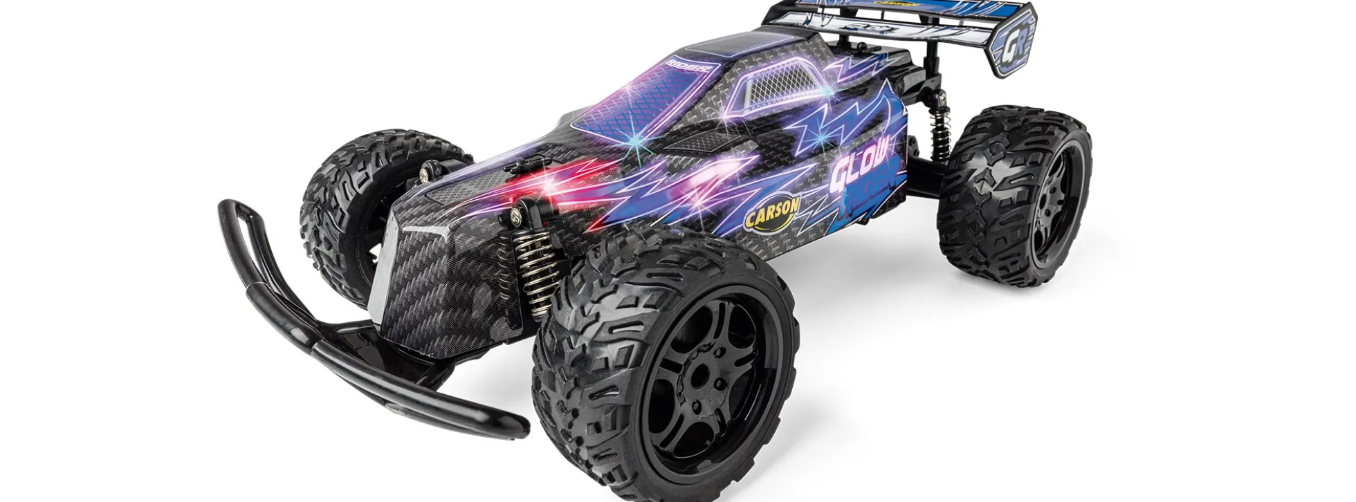 CARSON 500404299 Glow Rider blau | 2.4 GHz | RTR | RC Auto 1:12