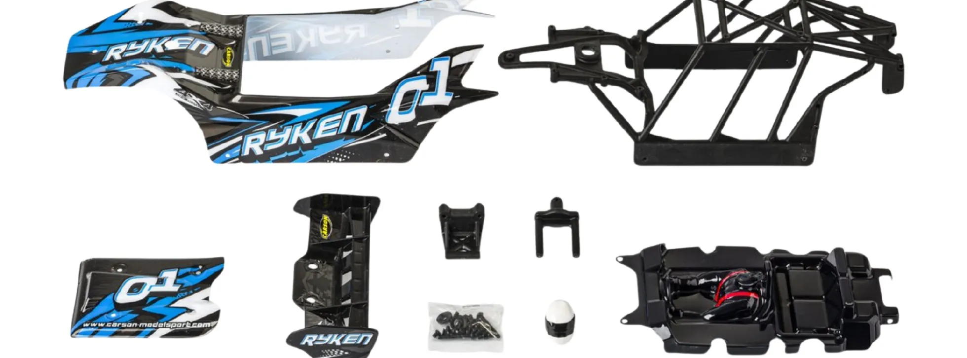 CARSON 500800117 Karosserie-Set-Ryken blau | RC-Car Karosserie 1:10