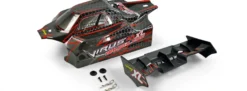 CARSON 500801034 Karosserie Virus XL schwarz/rot | für RC Auto 1:8