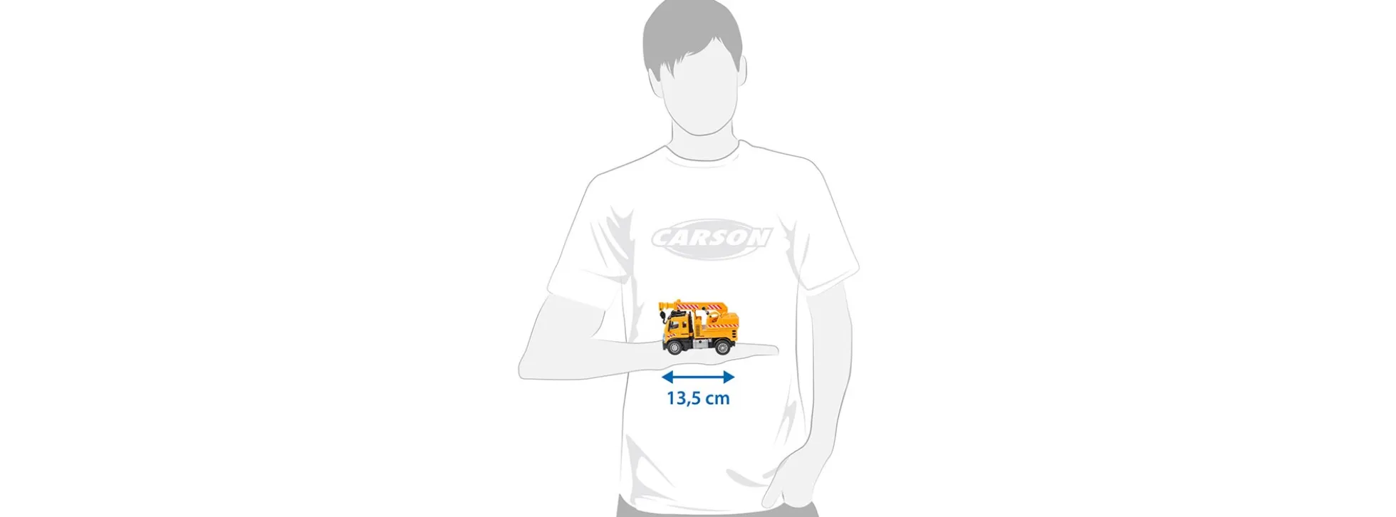 CARSON 500907682 Kranwagen | Nano City | 2.4GHz | RTR | RC Spielzeug 1:50