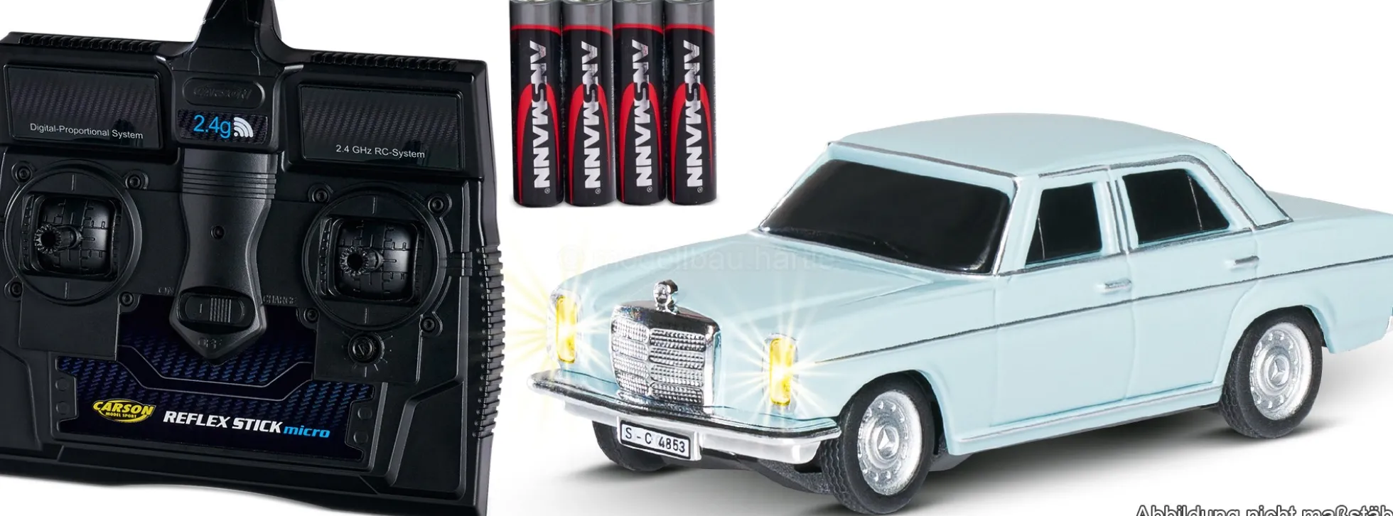 CARSON 500504170 MB 200/8 hellblau | 2.4GHz | RC Auto 1:87 Spur H0