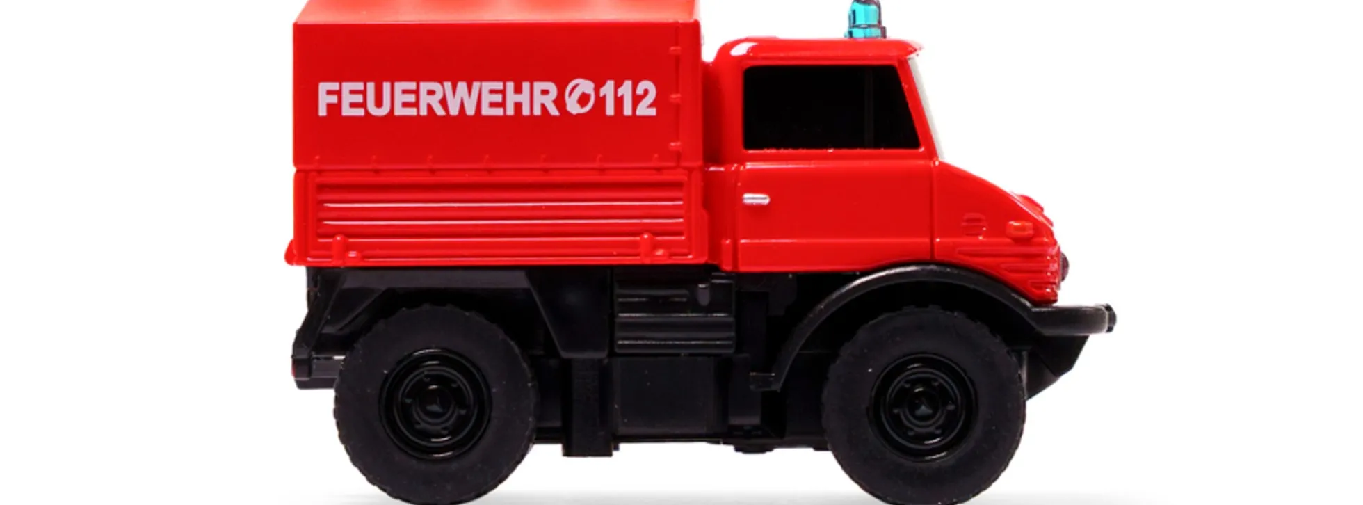 CARSON 500504178 MB Unimog U406 Feuerwehr | Sound | 2.4GHz | RC Auto 1:87 Spur H0