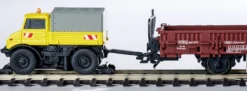 CARSON 500504146 MB Unimog U406 Zweiwegefahrzeug | 2.4GHz | RC Auto 1:87 Spur H0