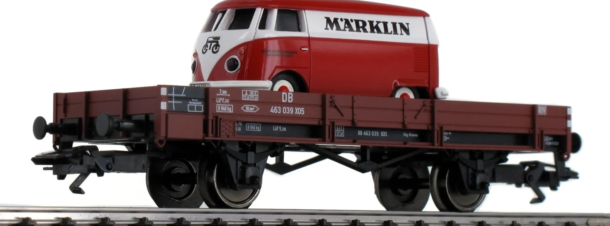 CARSON 500504132 Niederbordwagen + VW T1 Bus märklin 2.4GHz | RC Auto 1:87