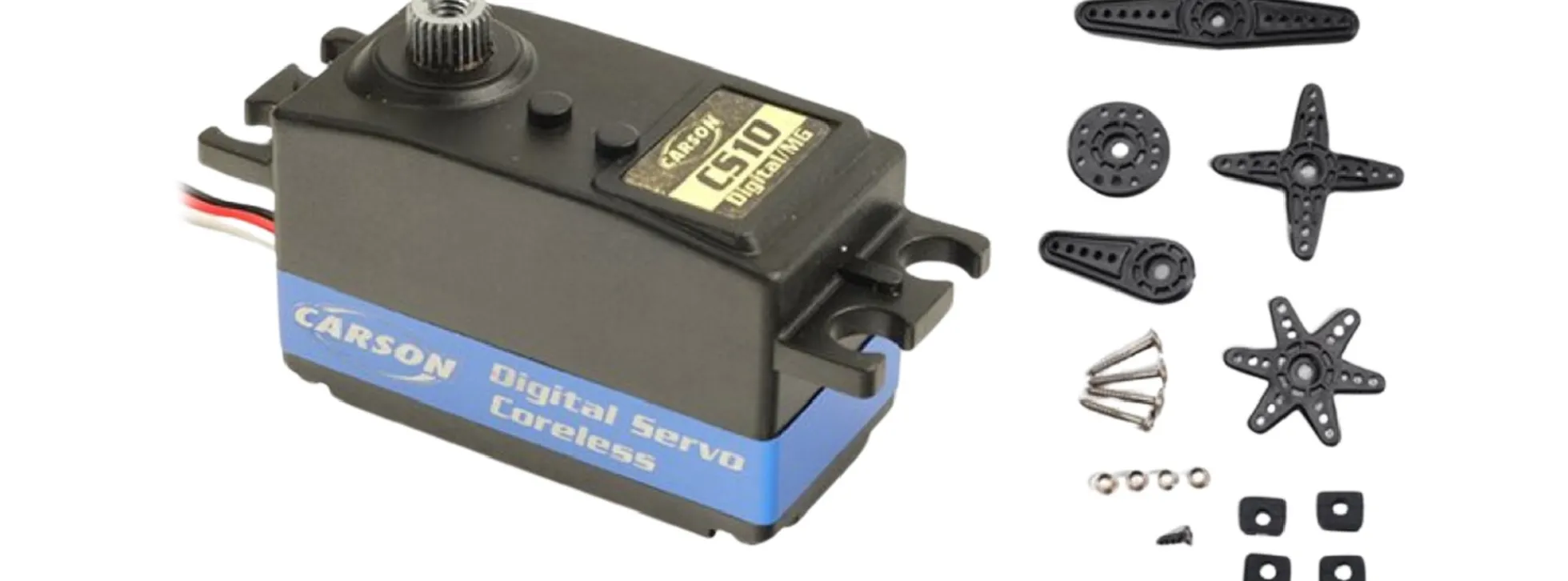 CARSON 500502063 Servo CS-10DS JR/MG/WP/0,09 | Low-Profile | Wasserfest