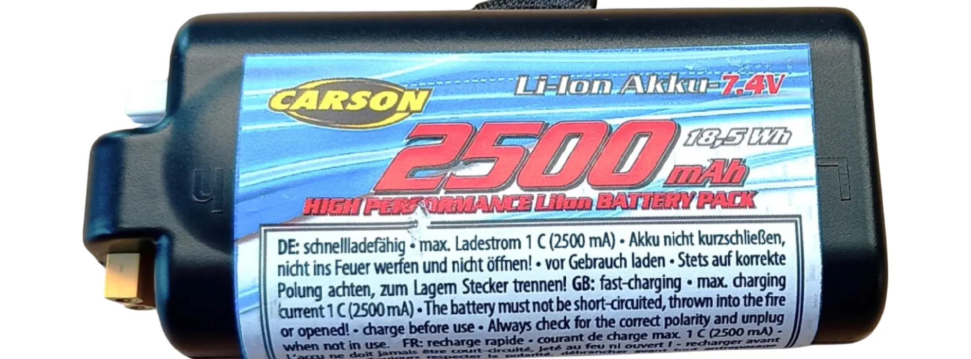 CARSON 500608313 7,4V | 2500mAh | LiIon | Akku für Wave Racer Brushless