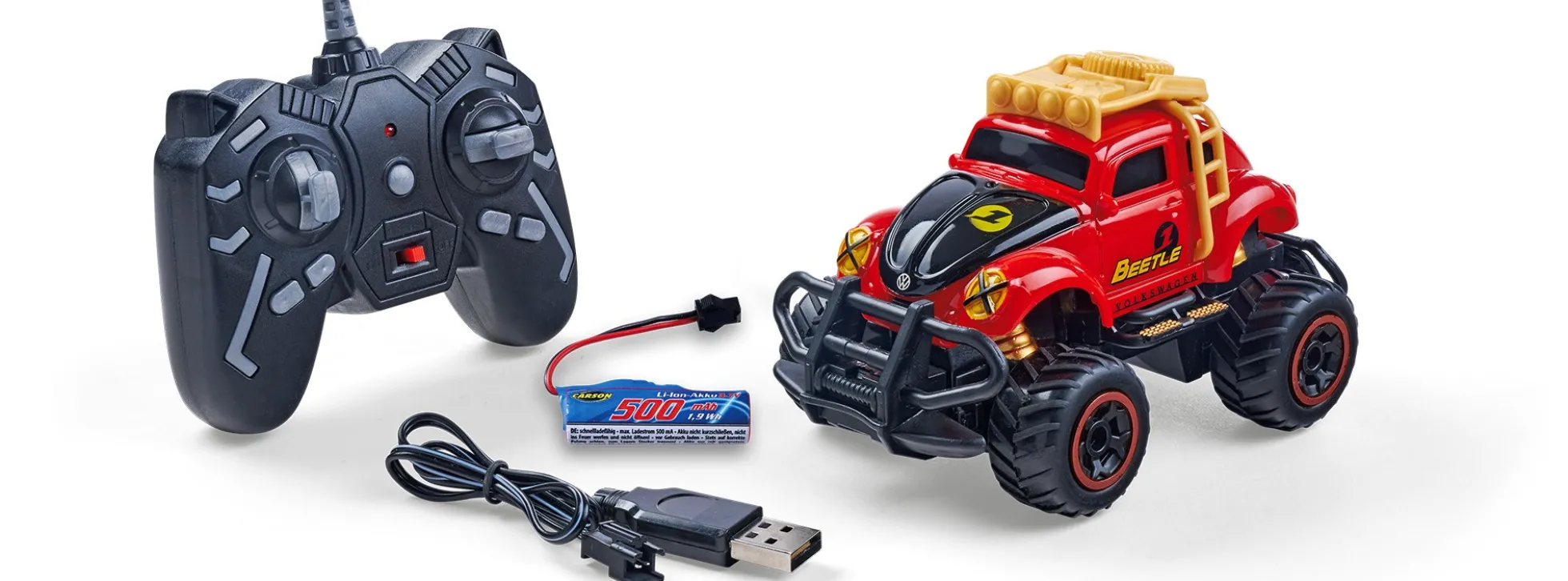 CARSON 500404318 VW Beetle rot | 2.4 GHz | RTR | RC Spielzeug 1:32