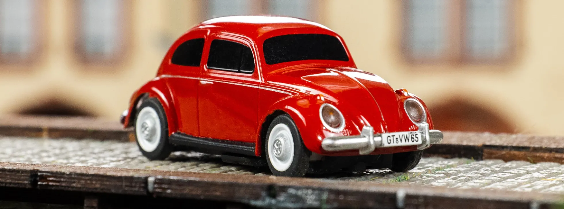 CARSON 500504147 VW Käfer rot | 2.4GHz | RC Auto 1:87 Spur H0