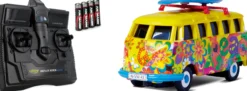 CARSON 500504150 VW T1 Bus Flower Power | 2.4GHz | RC Auto 1:87 Spur H0