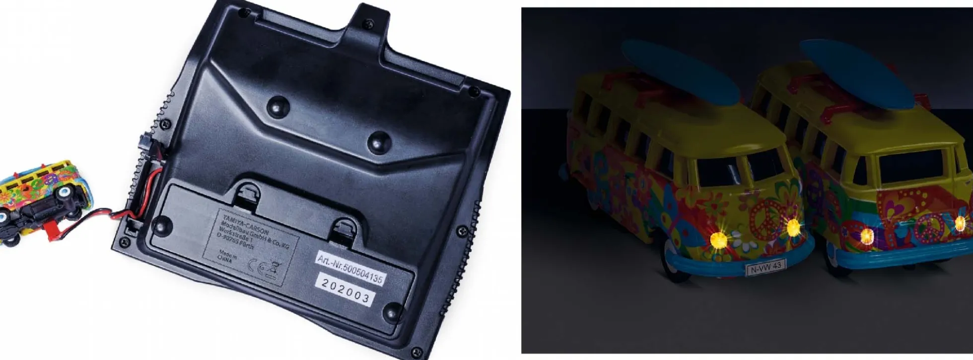 CARSON 500504150 VW T1 Bus Flower Power | 2.4GHz | RC Auto 1:87 Spur H0