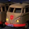 CARSON 500504152 VW T1 Polizei + Malteser Combo 2.4GHz | RTR | RC Autos 1/87 Spur H0