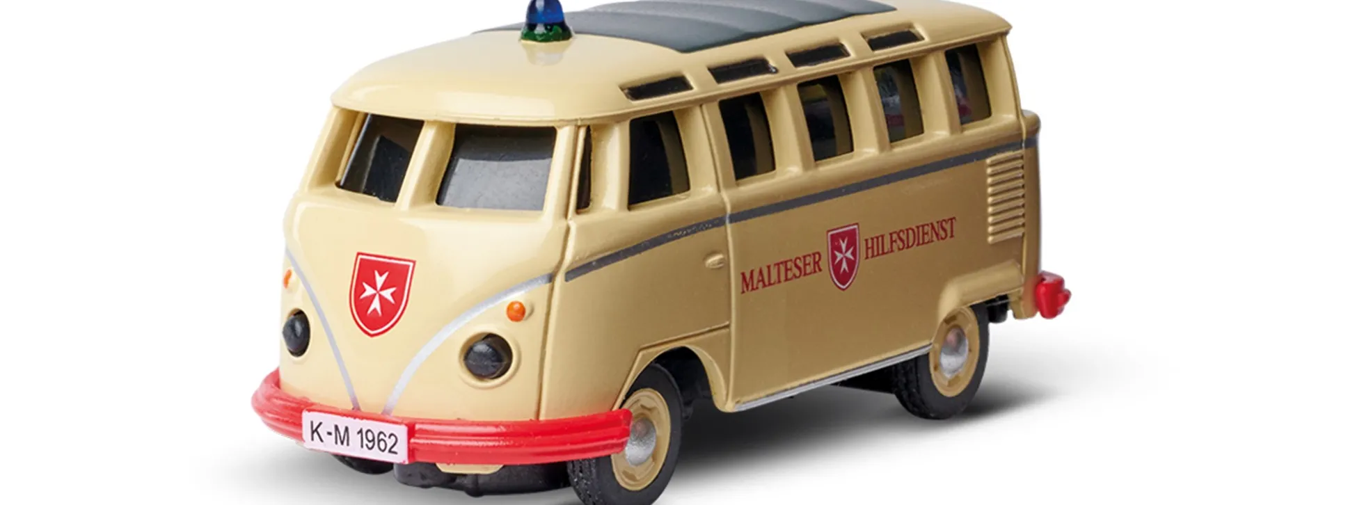 CARSON 500504152 VW T1 Polizei + Malteser Combo 2.4GHz | RTR | RC Autos 1/87 Spur H0