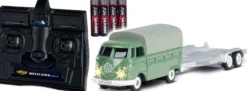 CARSON 500504179 VW T1 Pritsche mit KFZ-Anhänger | 2.4GHz | RC Auto 1:87 Spur H0