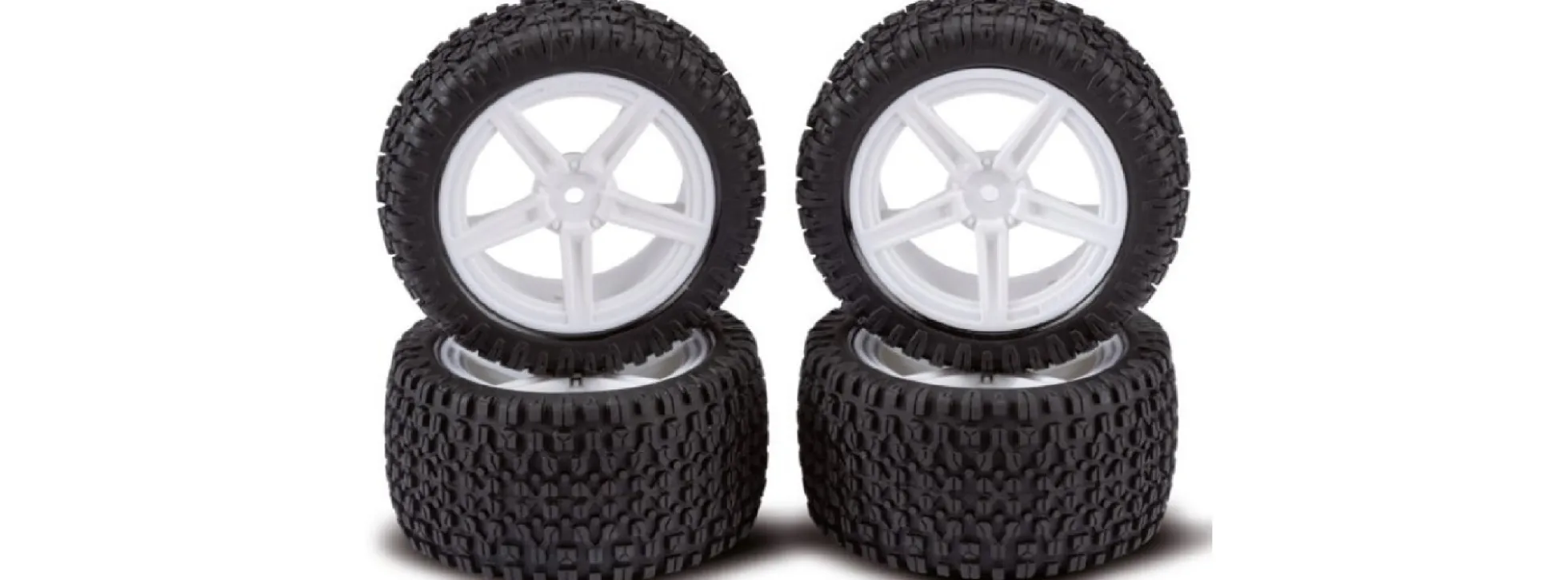 CARSON 500900205 2WD All-Terrain Räder | 4 Stück | für RC-Cars 1:10