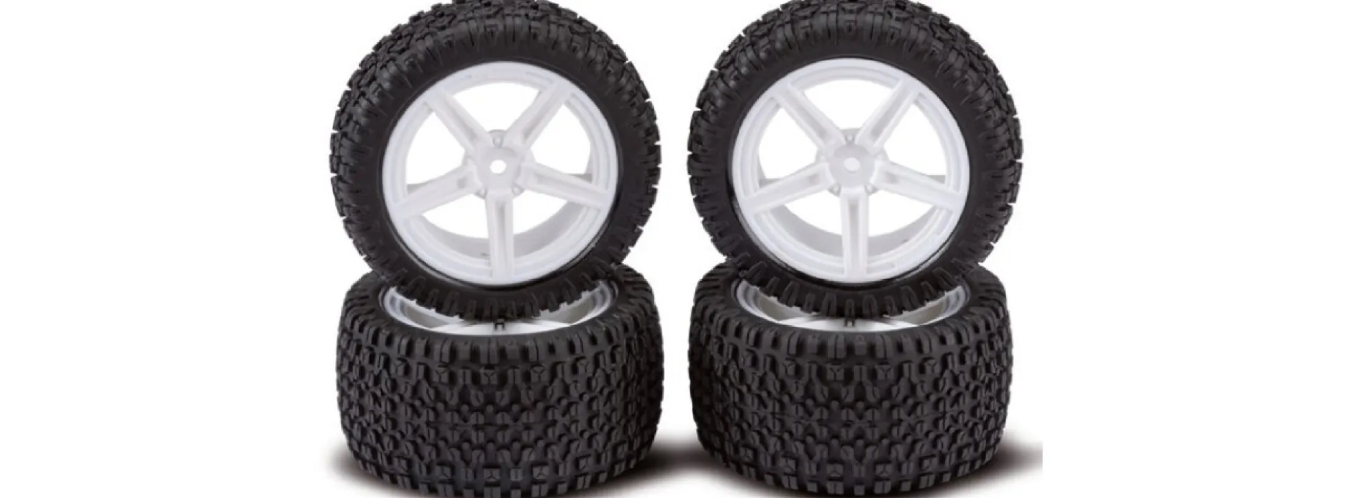 CARSON 500900204 2WD/4WD All-Terrain Räder | 4 Stück | für RC-Cars 1:10