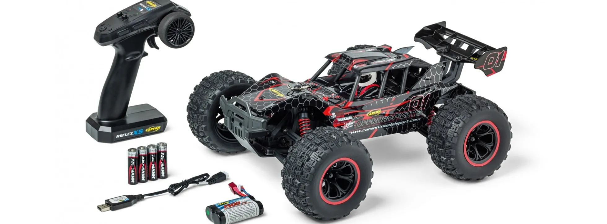 CARSON 500404255 XS Offroad Fighter Cage rot | RC Auto Komplett-RTR 1:10
