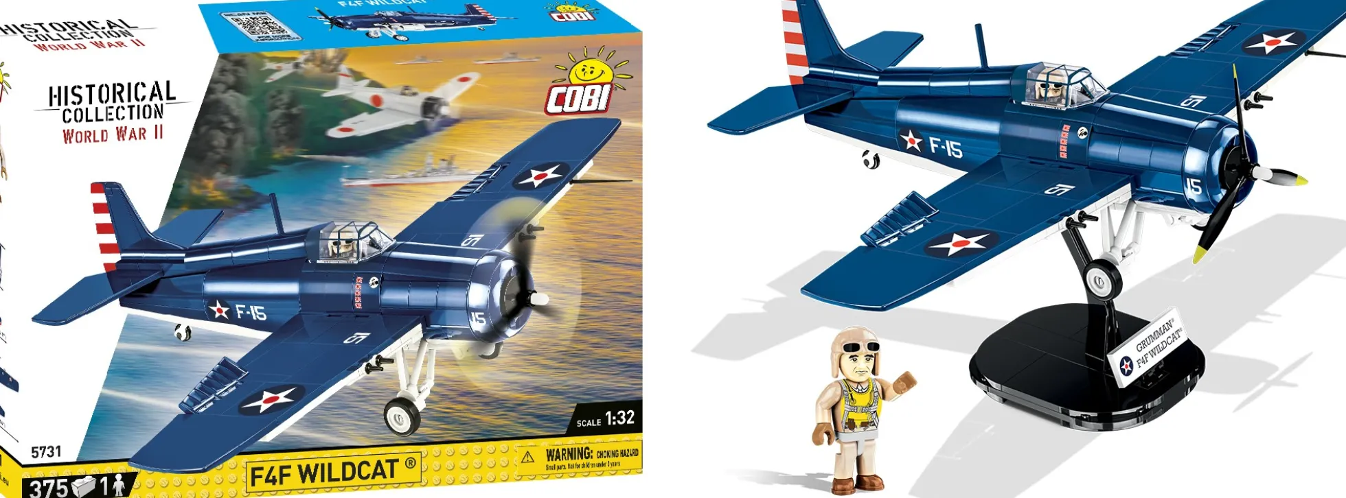 COBI 5731 F4F Wildcat | Flugzeug Baukasten 1:32