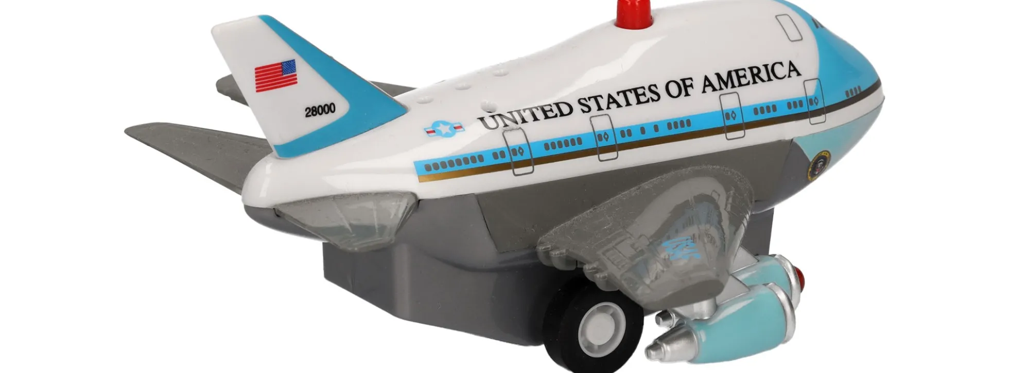 DARON 86PB-686A Air Force One Pullback Toy | mit Licht und Sound | Spielflugzeug