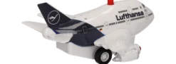DARON 86PB-055 Lufthansa Pullback Toy | mit Licht und Sound | Spielflugzeug