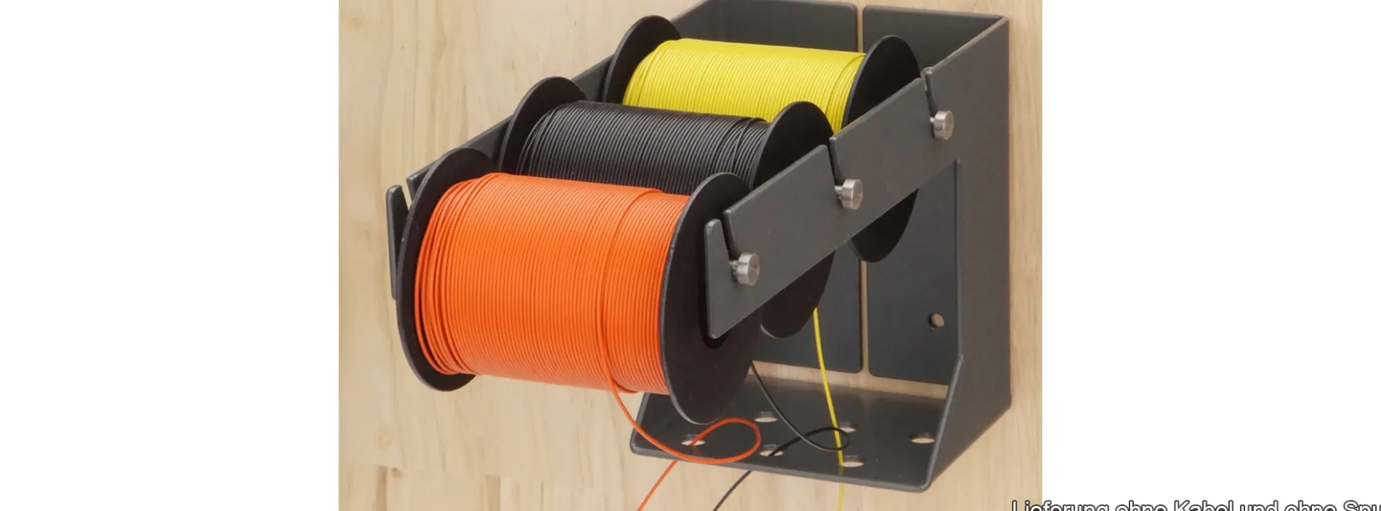 DONAU-ELEKTRONIK KA6-90 Kabelabroller mit 4 Spulenhaltern | auch zur Wandbefestigung