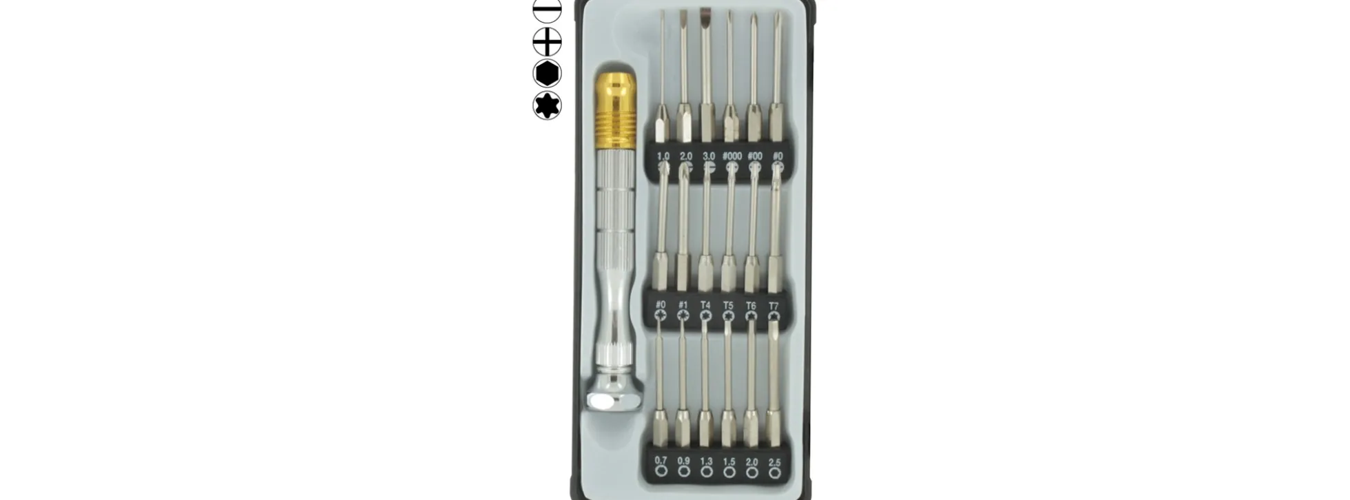 DONAU-ELEKTRONIK MBS18 18-tlg. Set Mini Bit Langbits | Modellbauwerkzeug