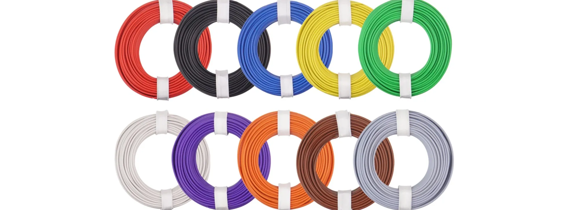DONAU-ELEKTRONIK 150-MIX Kupferlitzen-Set 0,5 mm² | 10 x 10 m | Elektrozubehör