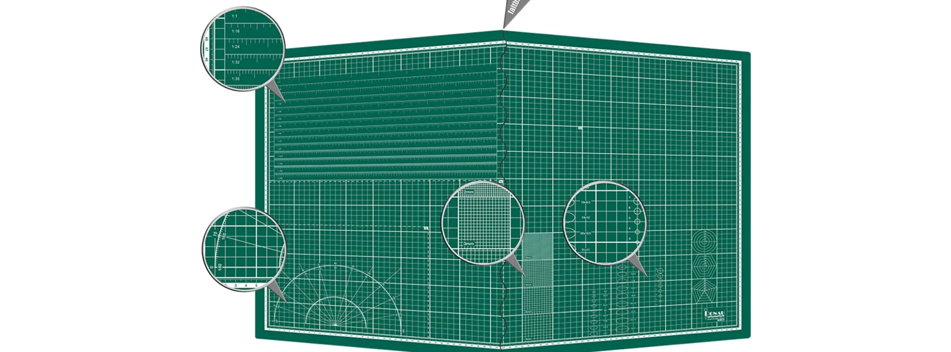 DONAU-ELEKTRONIK MS-A1 Selbstheilende Schneidematte A1 | 900 x 600 x 1,9 mm | faltbar