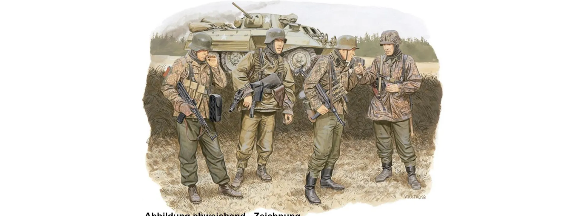 DRAGON 6091 Ambush at Poteau Ardennes 1944 | 4 Stück | Militär Bausatz 1:35