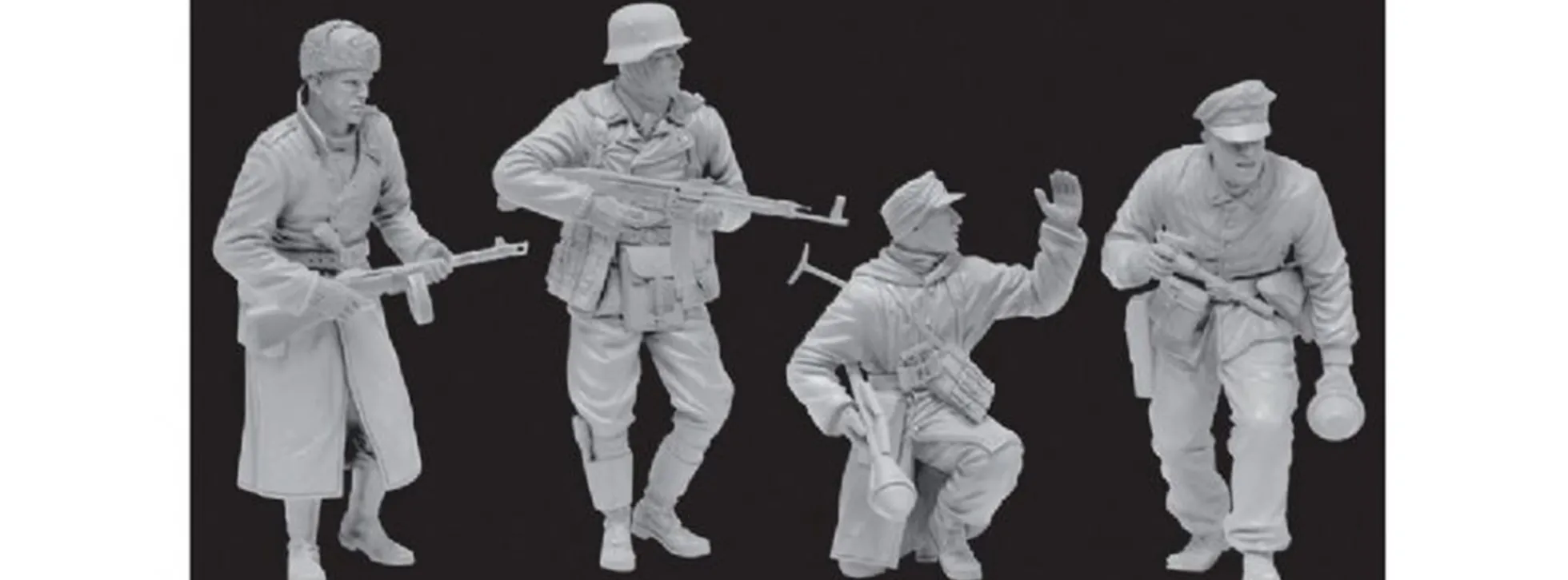 DRAGON 6455 11. Frw. Pz. Gren. Div Nordland 1945 | 4 Stück | Militär Bausatz 1:35